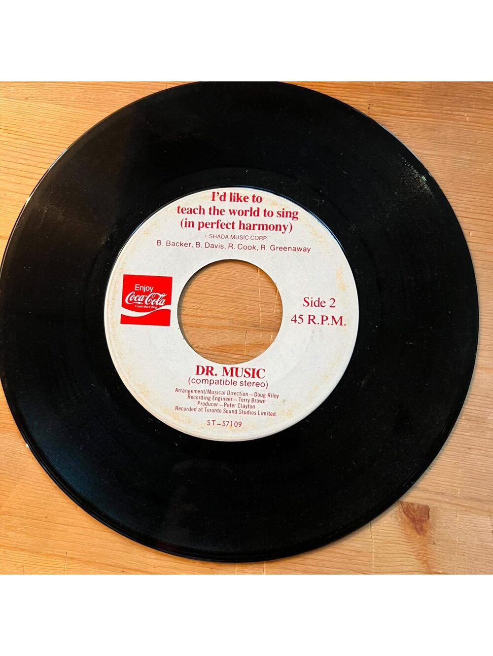 Dr. Music -I'd like to Teach the World to Sing(In Perfect Harmony) 45rpm VG+ R11